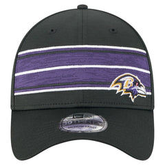 Baltimore Ravens New Era Stripes 39THIRTY Flex Hat Black - NFL