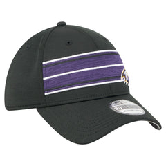 Baltimore Ravens New Era Stripes 39THIRTY Flex Hat Black - NFL
