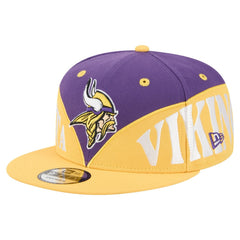 Minnesota Vikings New Era Split 9FIFTY Snapback Hat Purple/Gold - NFL