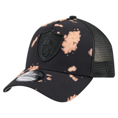 Las Vegas Raiders New Era Bleached 9FORTY A-Frame Adjustable Hat Black - NFL