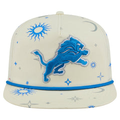 Detroit Lions New Era Celestial Golfer Snapback Hat Cream - NFL