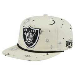 Las Vegas Raiders New Era Celestial Golfer Snapback Hat Cream - NFL