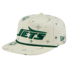 New York Jets New Era Celestial Golfer Snapback Hat Cream - NFL