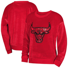 NBA - Chicago Bulls Outerstuff Youth Girls Step Back Sweatshirt - Red