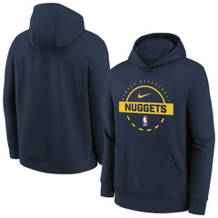Nike - Denver Nuggets Youth 2025/26 Club Fleece Practice Hoodie - Navy