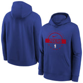Nike - Philadelphia 76ers Youth 2025/26 Club Fleece Practice Hoodie - Royal