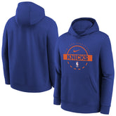 Nike - New York Knicks Youth 2025/26 Club Fleece Practice Hoodie - Blue