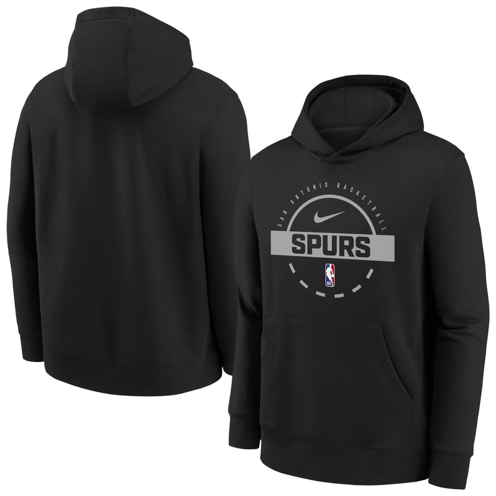 Nike - San Antonio Spurs Youth 2025/26 Club Fleece Practice Hoodie - Black