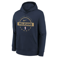 Nike - New Orleans Pelicans Youth 2025/26 Club Fleece Practice Hoodie - Navy