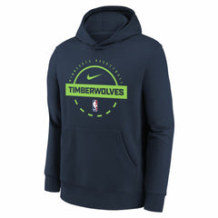 Nike - Minnesota Timberwolves Youth 2025/26 Club Fleece Practice Hoodie - Navy