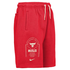 Nike - Chicago Bulls Youth Courtside Club Fleece Shorts - Red
