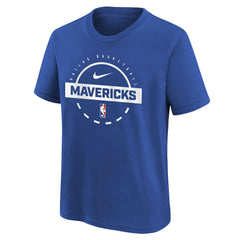 Nike - Dallas Mavericks Youth Practice T-Shirt - Blue