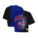Chicago Cubs New Era Women's Upcycled Colorblocked Boxy Cropped T-Shirt Near Me