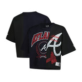 Atlanta Braves New Era Women's Upcycled Colorblocked Boxy Cropped T-Shirt Near Me