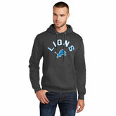 Detroit Lions Starter Arch Over Logo Pullover Hoodie Charcoal - NFL