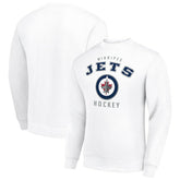 Winnipeg Jets - Men's Starter Team Logo Fleece Pullover Sweatshirt White