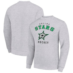 Dallas Stars - Men's Starter Team Logo Fleece Pullover Sweatshirt Heather Gray