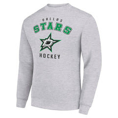Dallas Stars - Men's Starter Team Logo Fleece Pullover Sweatshirt Heather Gray