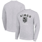 Los Angeles Kings - Men's Starter Team Logo Fleece Pullover Sweatshirt Heather Gray