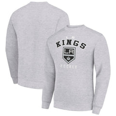 Los Angeles Kings - Men's Starter Team Logo Fleece Pullover Sweatshirt Heather Gray