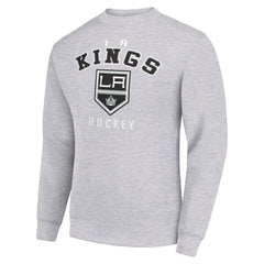 Los Angeles Kings - Men's Starter Team Logo Fleece Pullover Sweatshirt Heather Gray