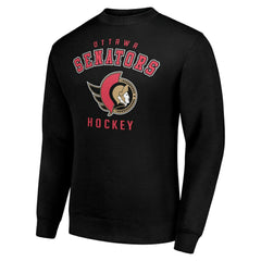 Ottawa Senators - Men's Starter Team Logo Fleece Pullover Sweatshirt Black