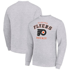 Philadelphia Flyers - Men's Starter Team Logo Fleece Pullover Sweatshirt Heather Gray