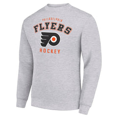 Philadelphia Flyers - Men's Starter Team Logo Fleece Pullover Sweatshirt Heather Gray