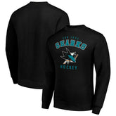 San Jose Sharks - Men's Starter Team Logo Fleece Pullover Sweatshirt Black