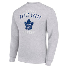 Toronto Maple Leafs - Men's Starter Team Logo Fleece Pullover Sweatshirt Heather Gray