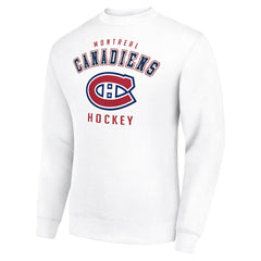 Montreal Canadiens - Men's Starter Team Logo Fleece Pullover Sweatshirt White