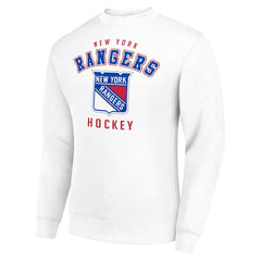 New York Rangers Men's Starter Team Logo Fleece Pullover Sweatshirt White