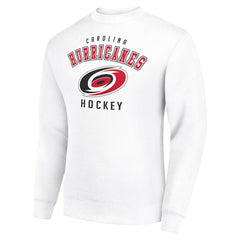 Carolina Hurricanes - Men's Starter Team Logo Fleece Pullover Sweatshirt White