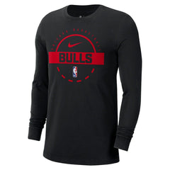 Nike - Chicago Bulls Authentic Long Sleeve Practice T-Shirt - Black