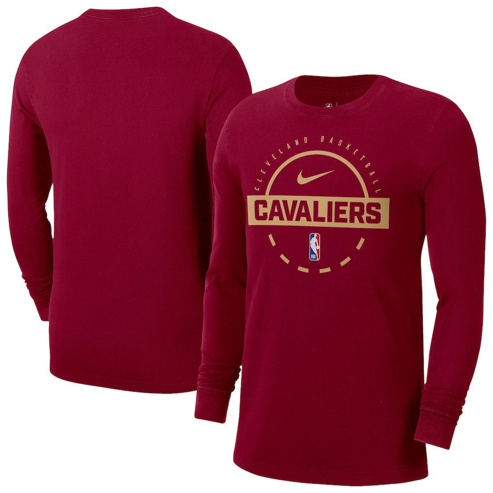 Nike - Cleveland Cavaliers Authentic Long Sleeve Practice T-Shirt - Wine