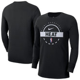 Nike - Miami Heat Authentic Long Sleeve Practice T-Shirt - Black