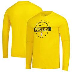 Nike - Indiana Pacers Authentic Long Sleeve Practice T-Shirt - Gold