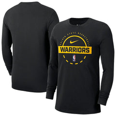 Nike - Golden State Warriors Authentic Long Sleeve Practice T-Shirt - Black
