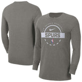 Nike - San Antonio Spurs Authentic Long Sleeve Practice T-Shirt - Charcoal