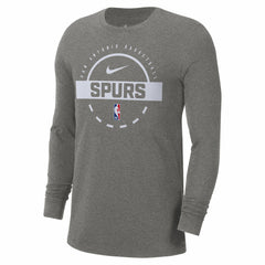 Nike - San Antonio Spurs Authentic Long Sleeve Practice T-Shirt - Charcoal