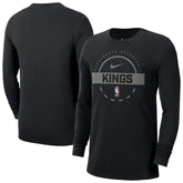 Nike - Sacramento Kings Authentic Long Sleeve Practice T-Shirt - Black