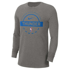 Nike - Oklahoma City Thunder Authentic Long Sleeve Practice T-Shirt - Charcoal