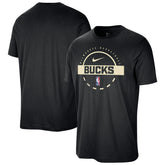 Nike - Milwaukee Bucks Authentic Practice T-Shirt - Black