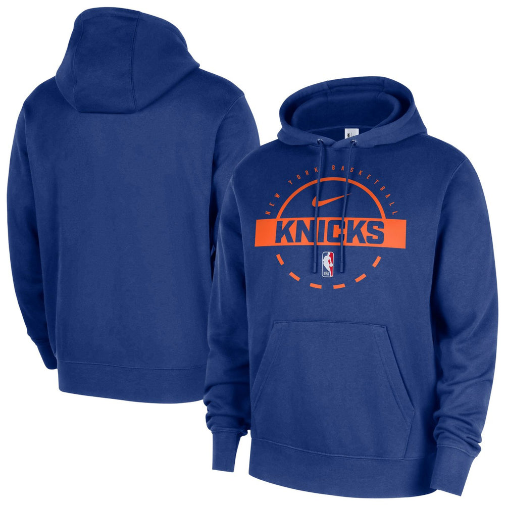 Nike - New York Knicks 2025/26 Authentic Practice Club Pullover Hoodie - Blue