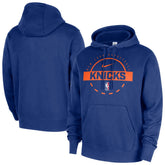 Nike - New York Knicks 2025/26 Authentic Practice Club Pullover Hoodie - Blue