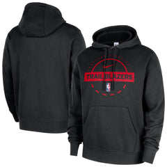 Nike - Portland Trail Blazers 2025/26 Authentic Practice Club Pullover Hoodie - Black