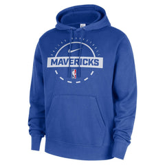 Nike - Dallas Mavericks 2025/26 Authentic Practice Club Pullover Hoodie - Blue