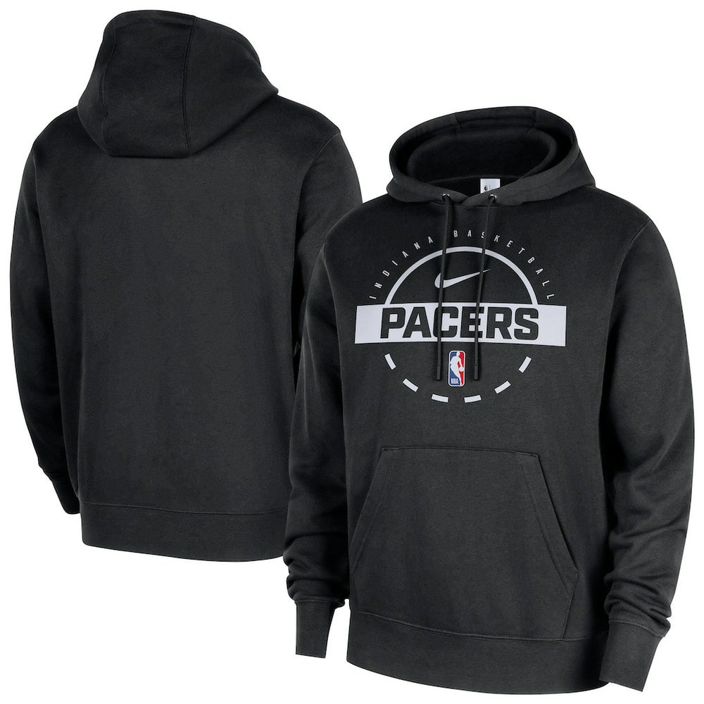 Nike - Indiana Pacers 2025/26 Authentic Practice Club Pullover Hoodie - Black