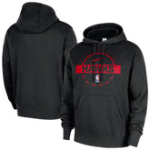 Nike - Atlanta Hawks 2025/26 Authentic Practice Club Pullover Hoodie - Black