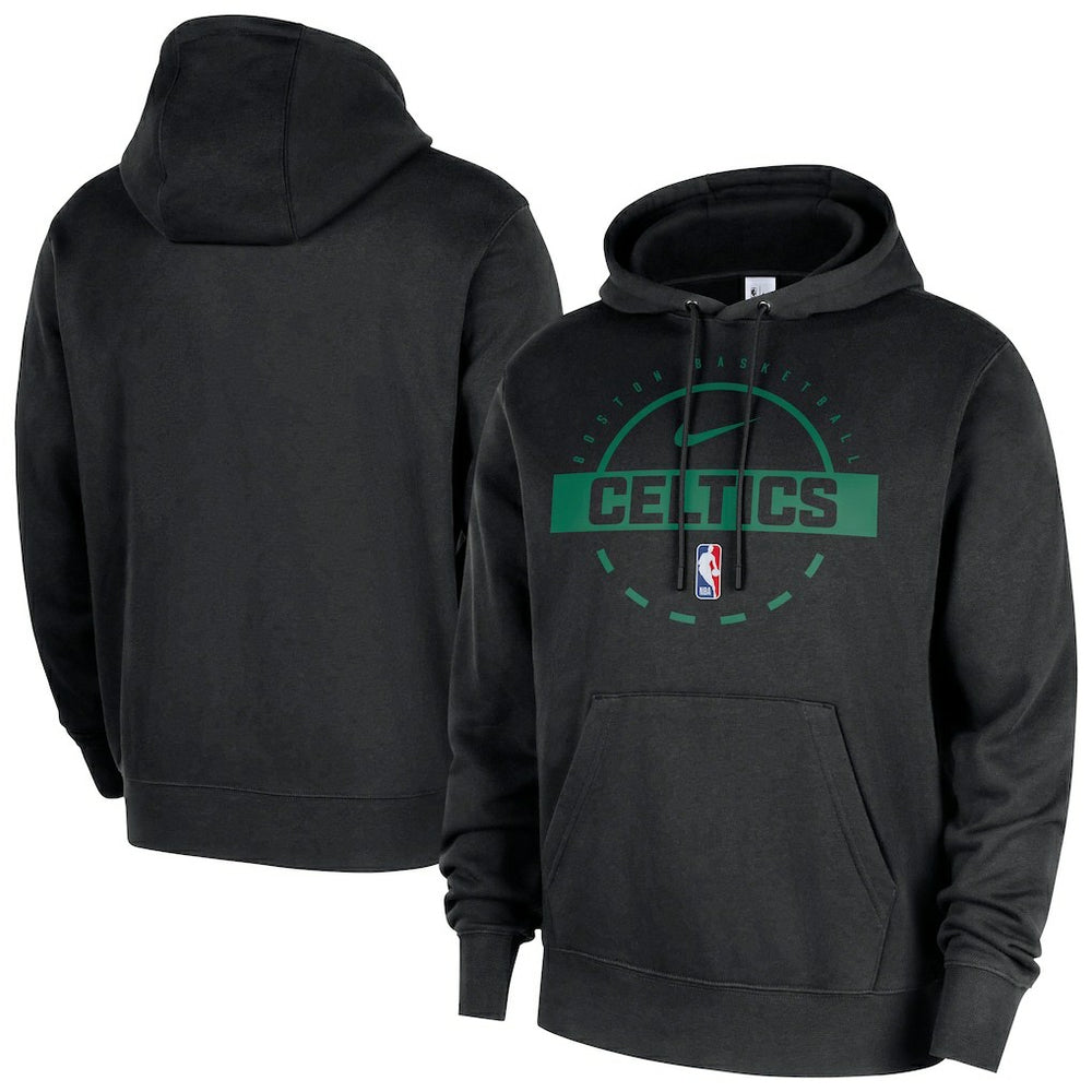 Nike - Boston Celtics 2025/26 Authentic Practice Club Pullover Hoodie - Black